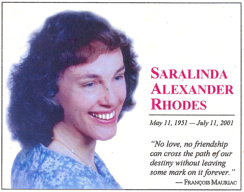 SaraLinda Alexander Rhodes 2001